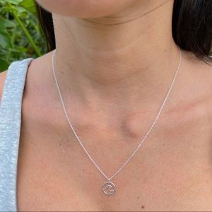 925 Sterling silver ocean wave necklace